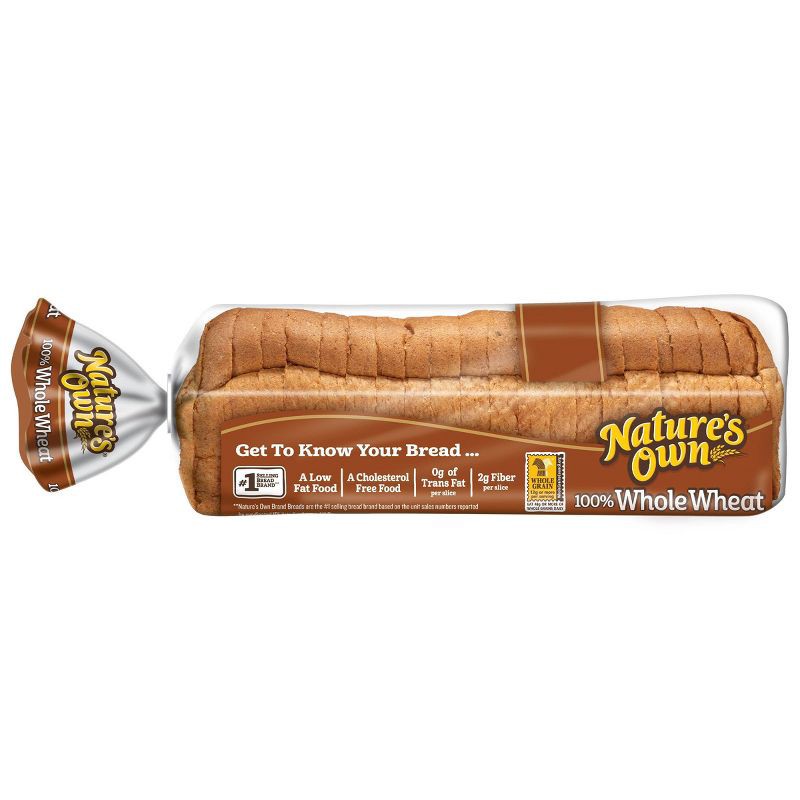 slide 3 of 14, Natures Own Nature's Own 100% Whole Wheat Bread - 20oz, 20 oz