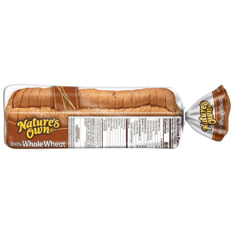 slide 4 of 14, Natures Own Nature's Own 100% Whole Wheat Bread - 20oz, 20 oz