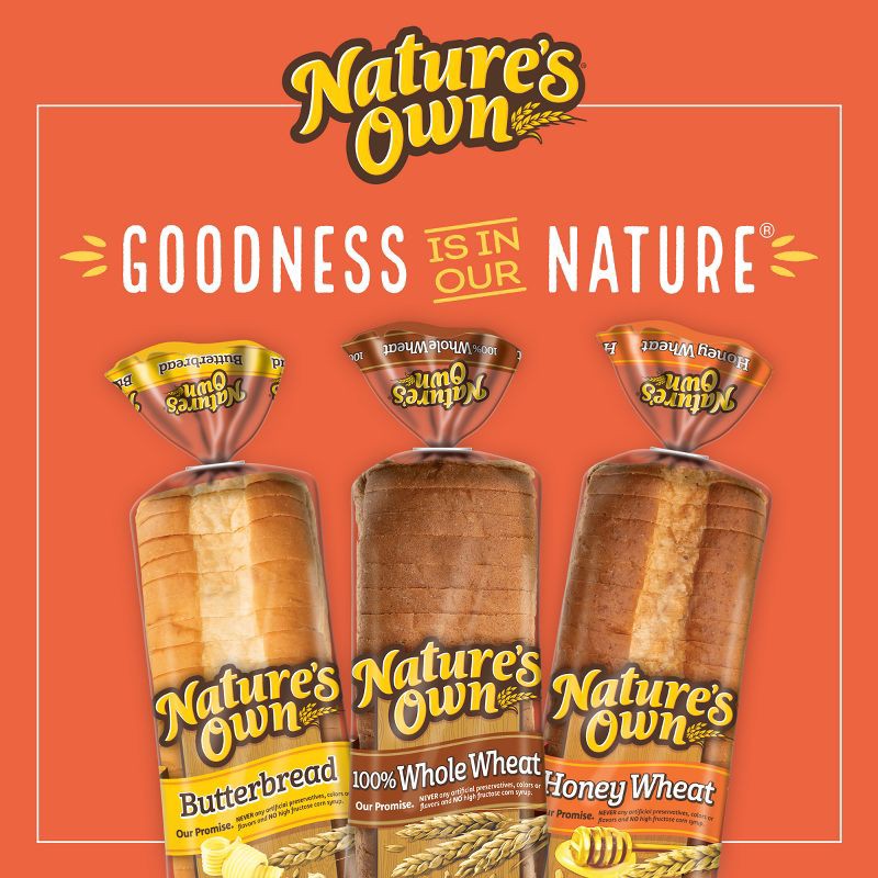 slide 8 of 16, Nature's Own 100% Whole Wheat Bread - 20oz, 20 oz