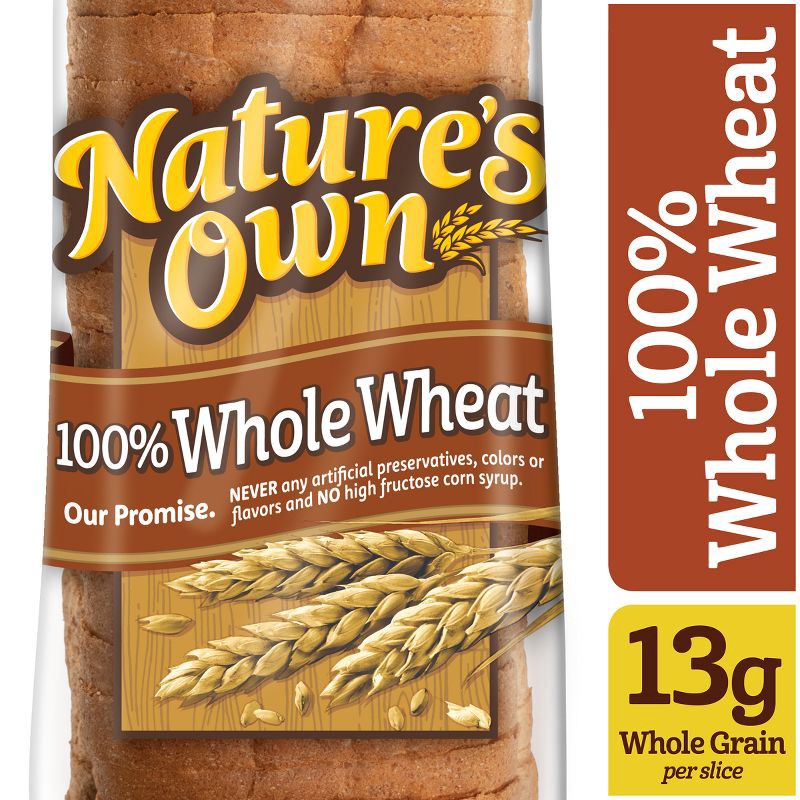 slide 9 of 16, Nature's Own 100% Whole Wheat Bread - 20oz, 20 oz