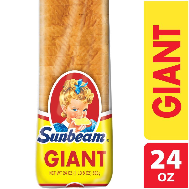slide 8 of 15, Sunbeam Giant Sandwich Bread - 24oz, 24 oz