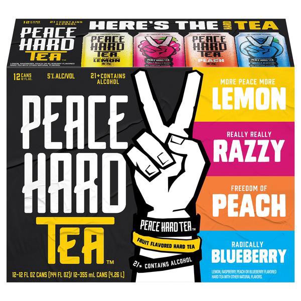 slide 1 of 1, Peace Hard Tea Assorted Hard Tea 12 - 12 fl oz Cans, 12 ct; 12 oz