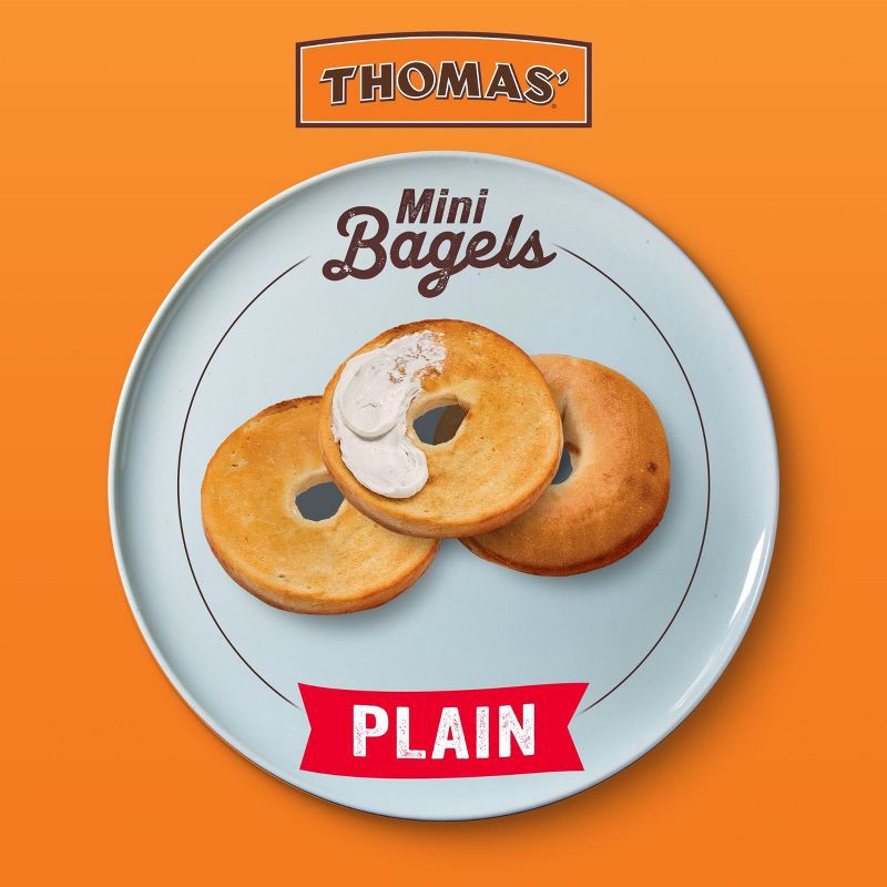 slide 3 of 12, Thomas' Plain Mini Bagels - 15oz/10ct, 10 ct; 15 oz