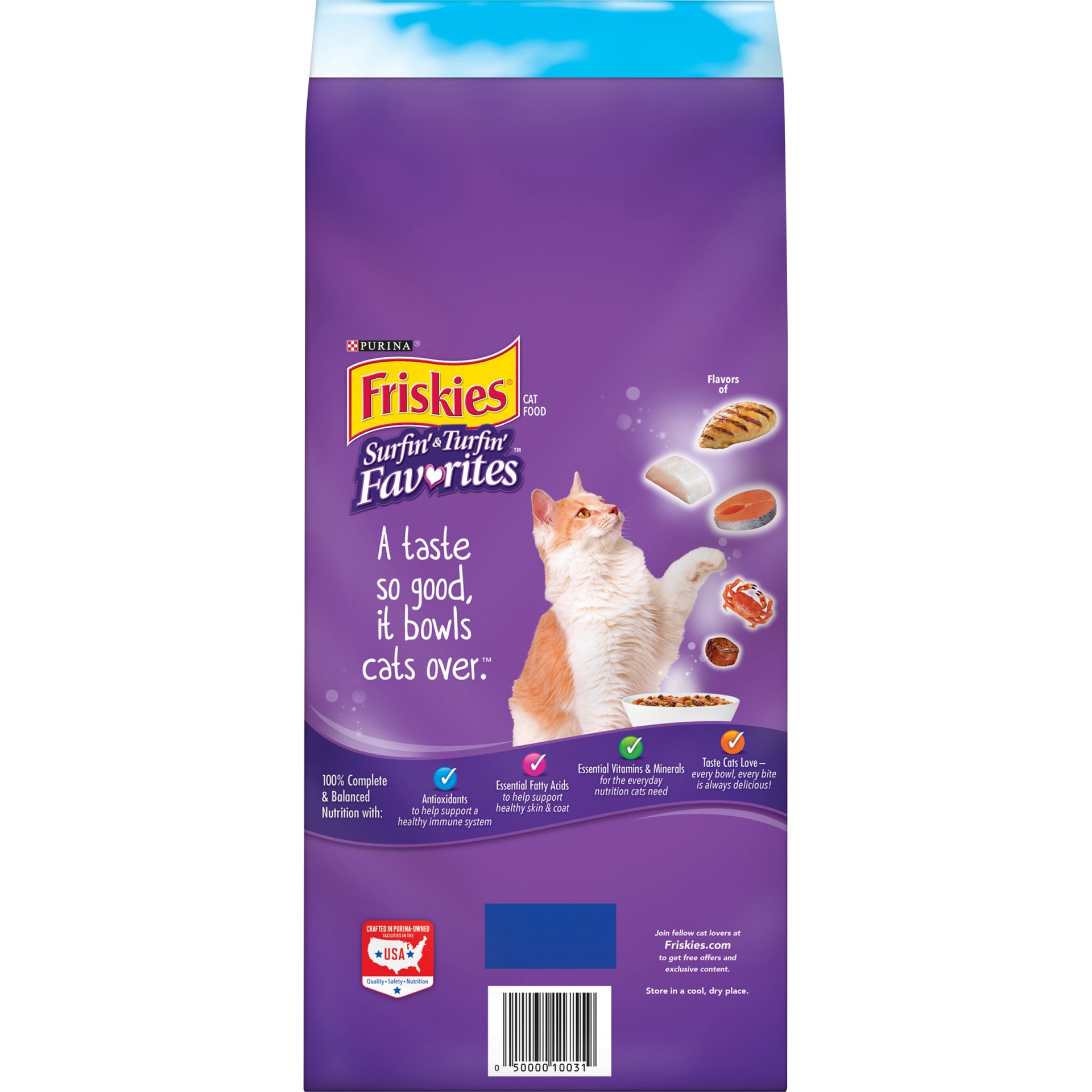 slide 4 of 7, Purina Friskies Surfin' & Turfin' Favorites Cat Food, 6.3 lb