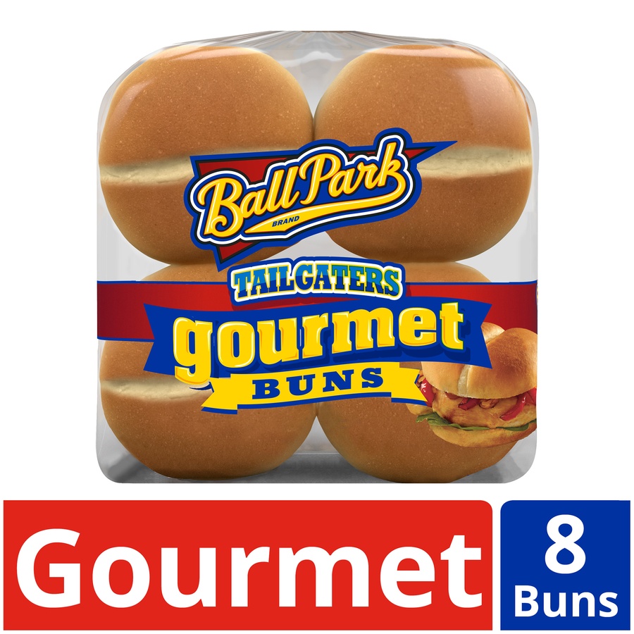 slide 2 of 8, Ball Park Tailgaters Gourmet White XL Sandwich Buns, 8 ct