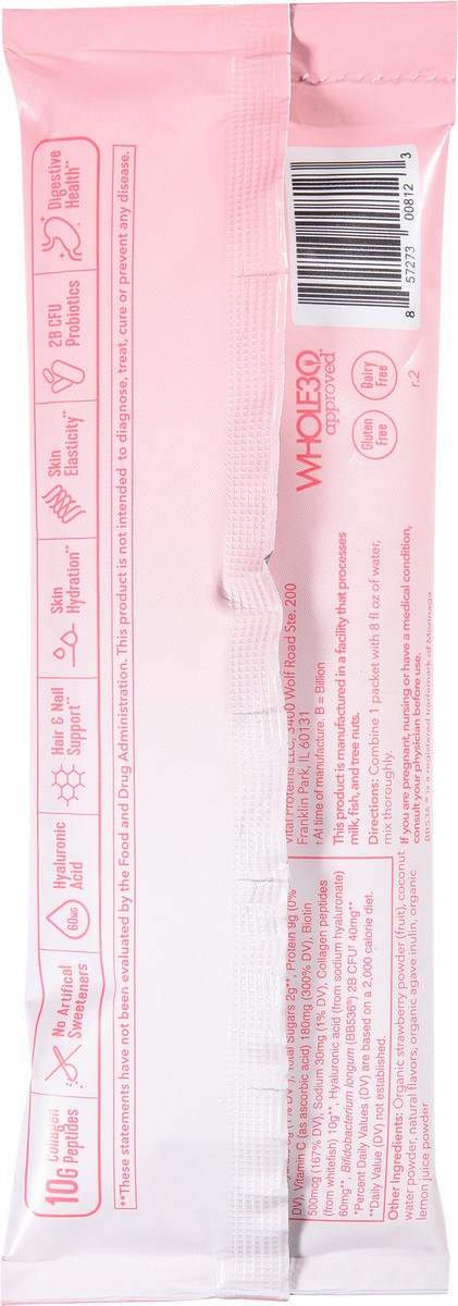 slide 5 of 9, Vital Proteins Beauty Glow Strawberry Lemon Collagen 0.53 oz, 0.53 oz