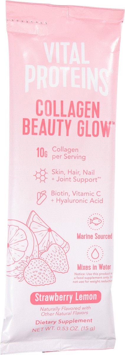 slide 6 of 9, Vital Proteins Beauty Glow Strawberry Lemon Collagen 0.53 oz, 0.53 oz