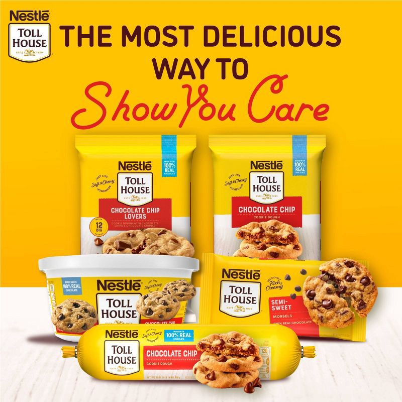 slide 7 of 14, Nestle Toll House Scoop & Bake Chocolate Chip Cookie Dough Tub - 36oz, 36 oz