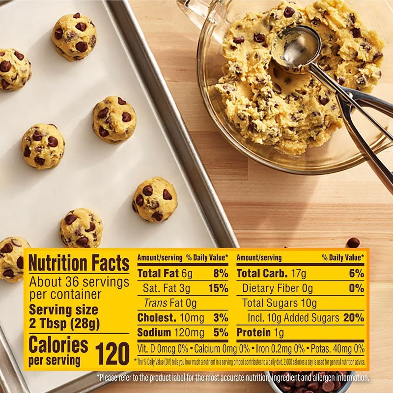 slide 7 of 14, Nestle Toll House Scoop & Bake Chocolate Chip Cookie Dough Tub - 36oz, 36 oz