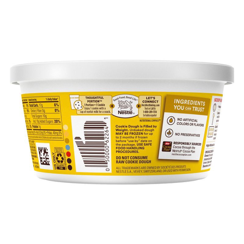 slide 10 of 14, Nestle Toll House Scoop & Bake Chocolate Chip Cookie Dough Tub - 36oz, 36 oz