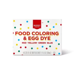Food Coloring & Egg Dye 4pk 1.2 fl oz - Market Pantry™