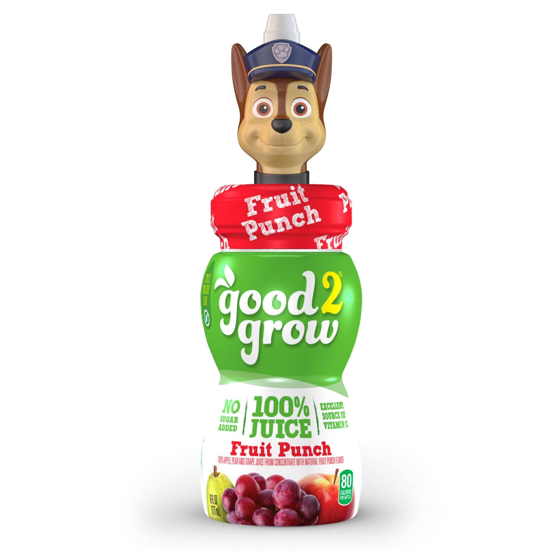 slide 1 of 2, good2grow 100% Fruit Punch Juice, Assorted Character Tops, 6 oz