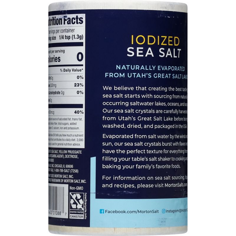 slide 7 of 9, Morton Iodized Sea Salt - 26oz, 26 oz