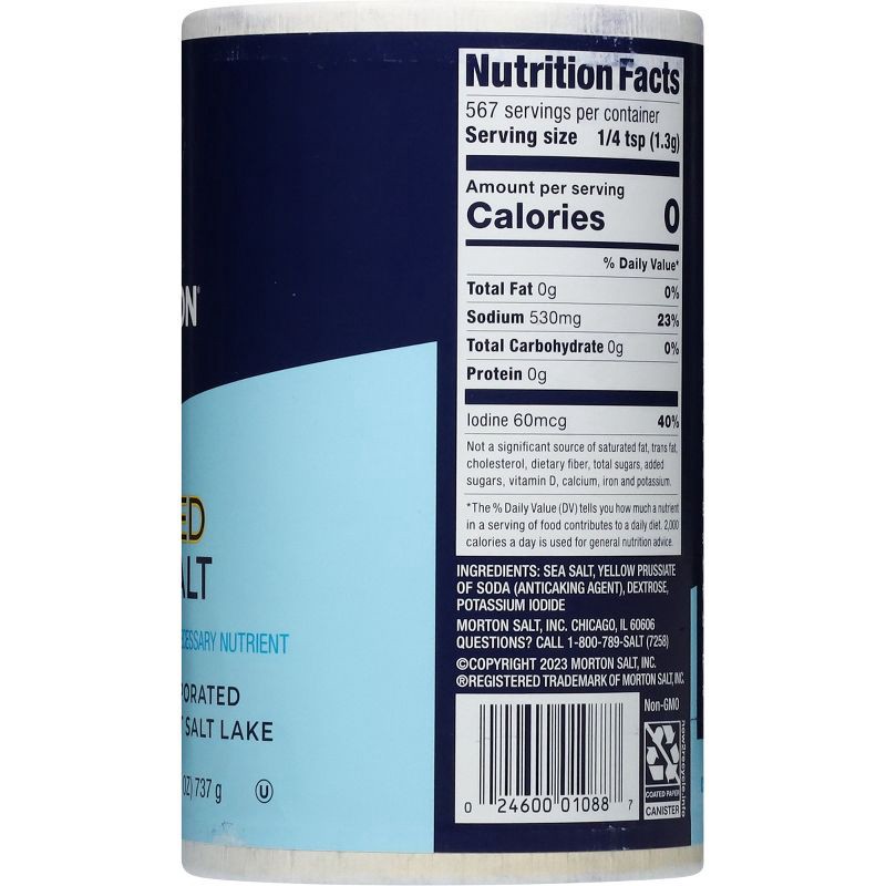 slide 2 of 9, Morton Iodized Sea Salt - 26oz, 26 oz