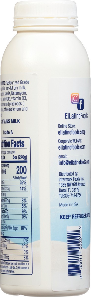 slide 2 of 9, El Latino Kumis Colombian Style Sweetened Cultured Milk 12 fl oz, 12 fl oz