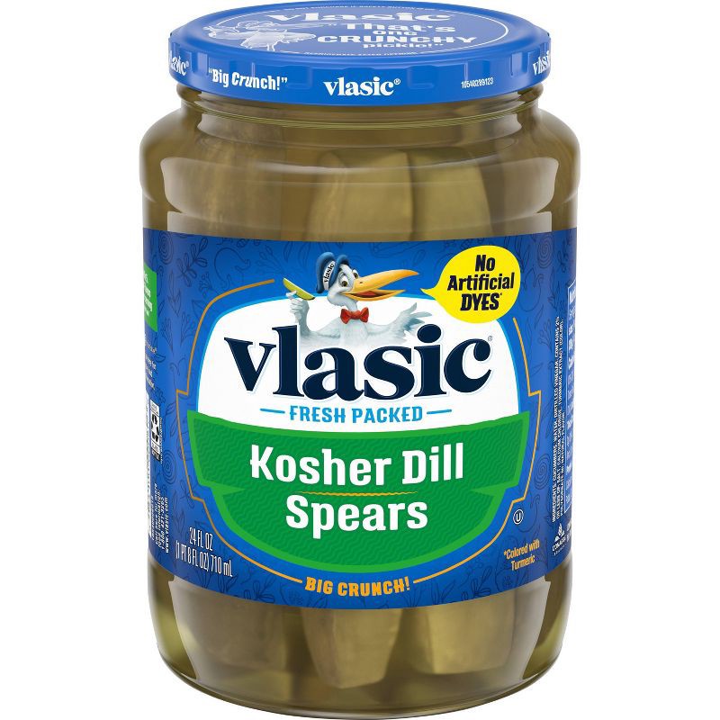 slide 1 of 4, Vlasic Kosher Dill Pickle Spears - 24 fl oz, 24 fl oz