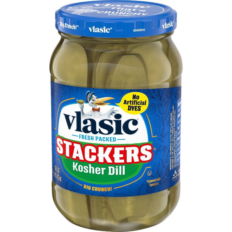 slide 4 of 4, Vlasic Stackers Kosher Dill Pickle Slices - 16 fl oz, 16 fl oz