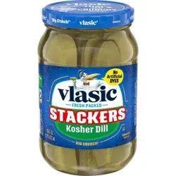 Vlasic Stackers Kosher Dill Pickle Slices - 16 fl oz