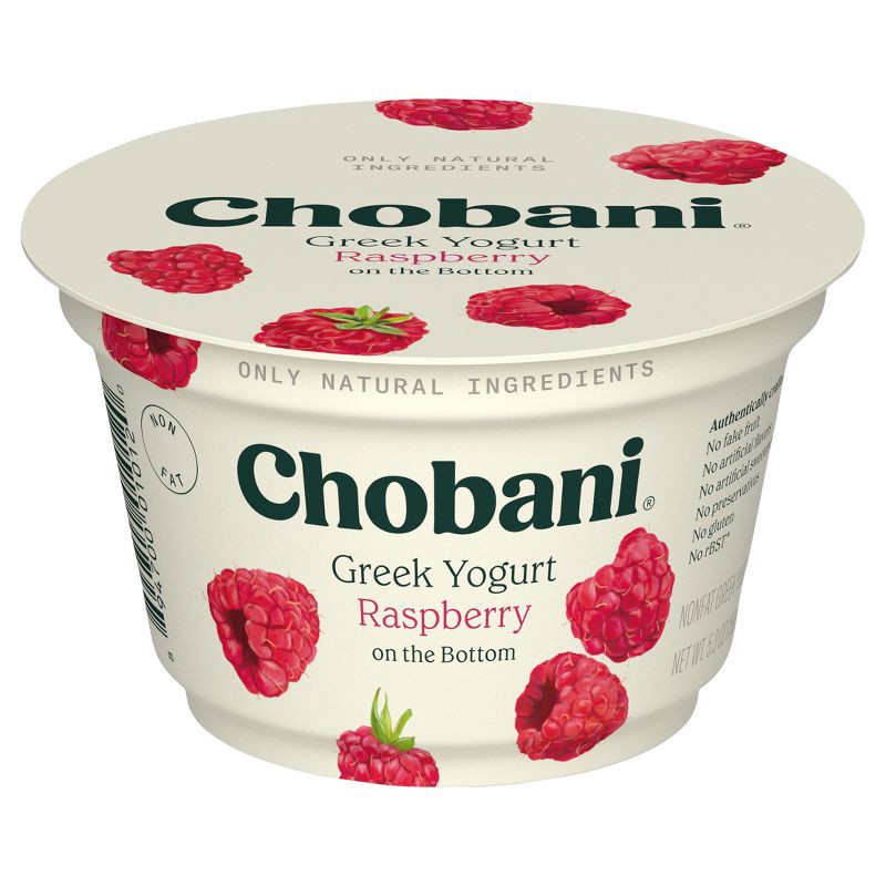 slide 1 of 7, Chobani Raspberry on the Bottom Nonfat Greek Yogurt - 5.3oz, 5.3 oz