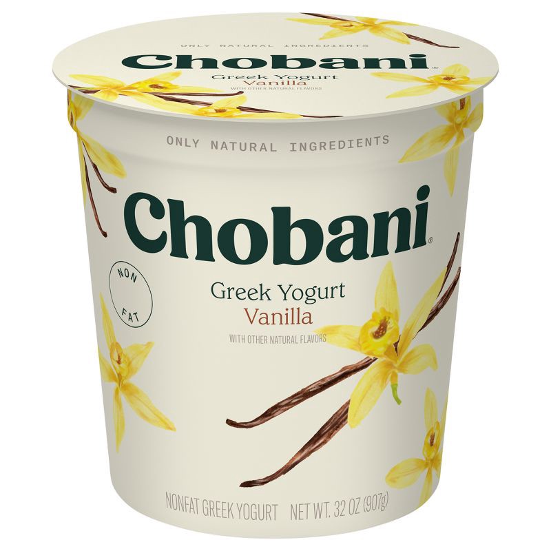 slide 1 of 7, Chobani Vanilla Blended Nonfat Greek Yogurt - 32oz, 32 oz