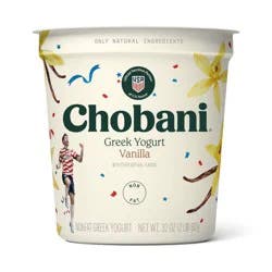 Chobani Vanilla Blended Nonfat Greek Yogurt - 14g Protein 32oz