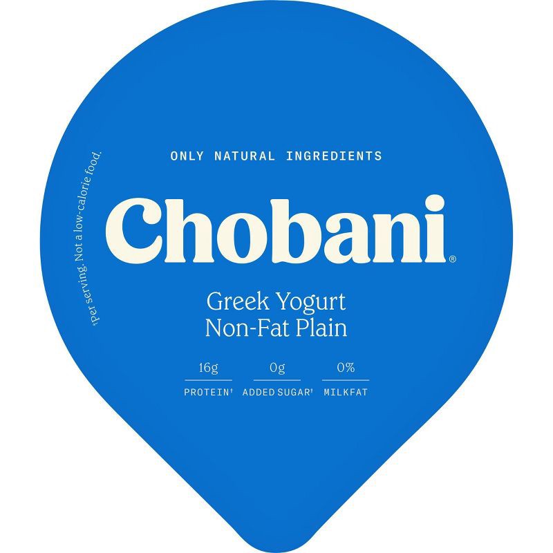 slide 5 of 6, Chobani Plain Nonfat Greek Yogurt - 16g Protein 32oz, 16 gram, 32 oz