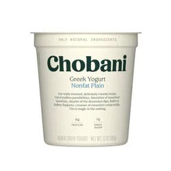 Chobani Plain Nonfat Greek Yogurt - 16g Protein 32oz