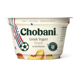 Chobani Peach on the Bottom Nonfat Greek Yogurt - 11g Protein 5.3oz