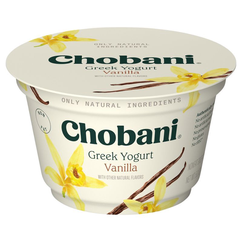 slide 1 of 7, Chobani Vanilla Blended Nonfat Greek Yogurt - 5.3oz, 5.3 oz