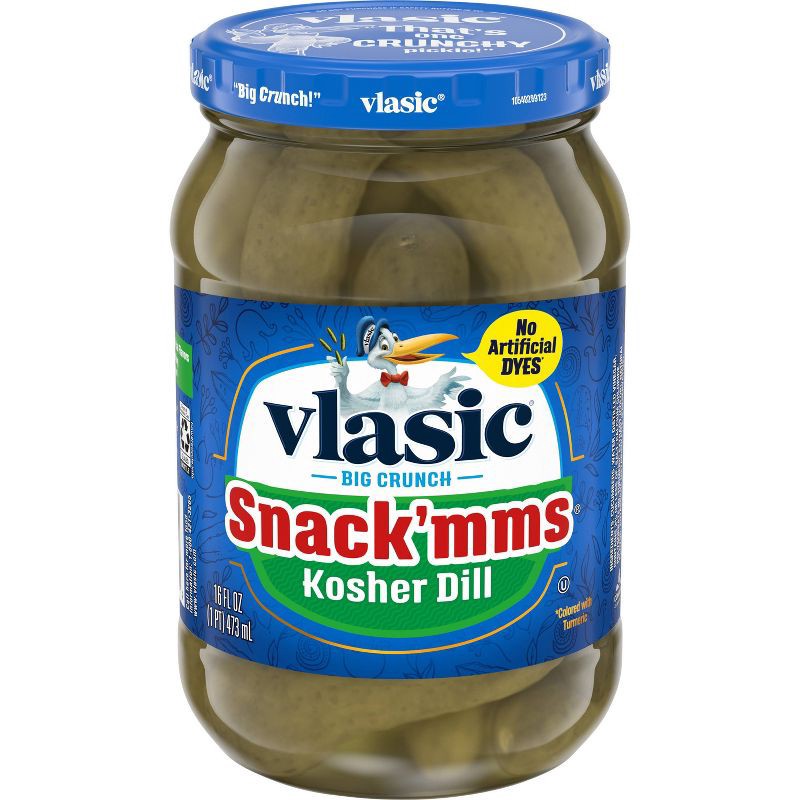 slide 1 of 4, Vlasic Snack'mms Kosher Dill Pickles - 16 fl oz, 16 fl oz