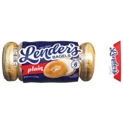 Lender's Plain Bagel Shop Bagels - 17.1oz/6ct