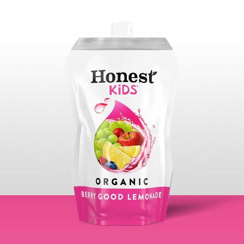 slide 2 of 6, Honest Kids Berry Berry Good Lemonade Organic Juice Drinks - 8pk/6.75 fl oz Pouches, 8 ct; 6.75 fl oz