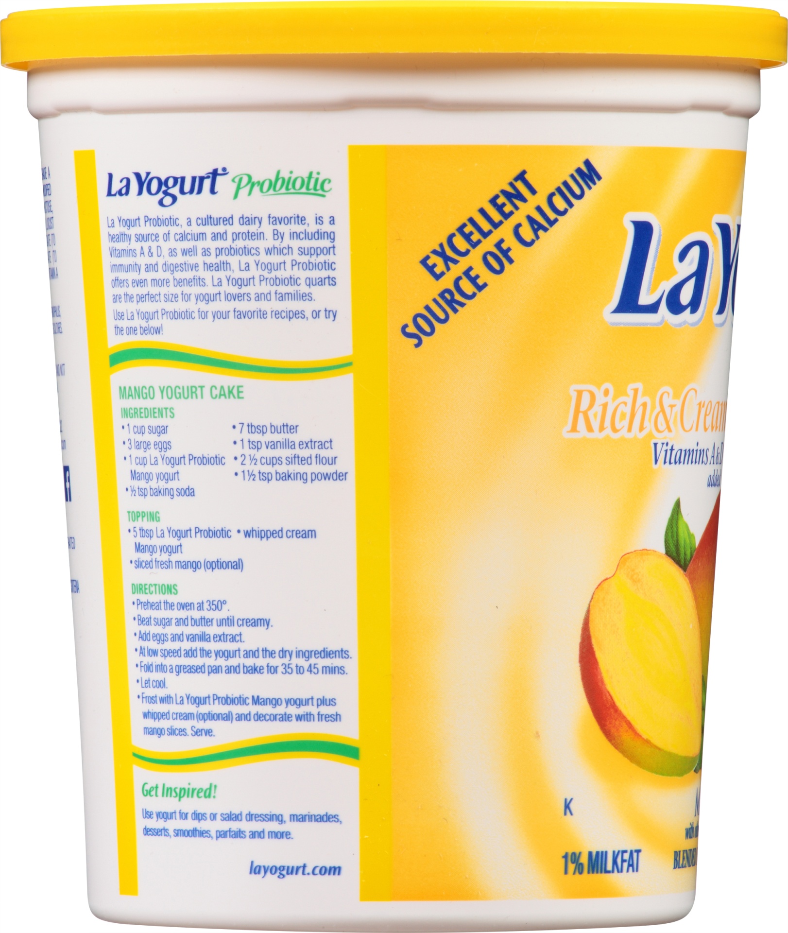 slide 4 of 5, La Yogurt Mango Yogurt 32 Ounces, 32 oz