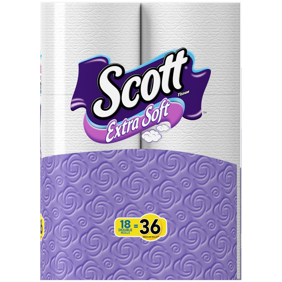 slide 3 of 3, Scott Extra Soft Toilet Paper - 18 Double Rolls, 18 ct