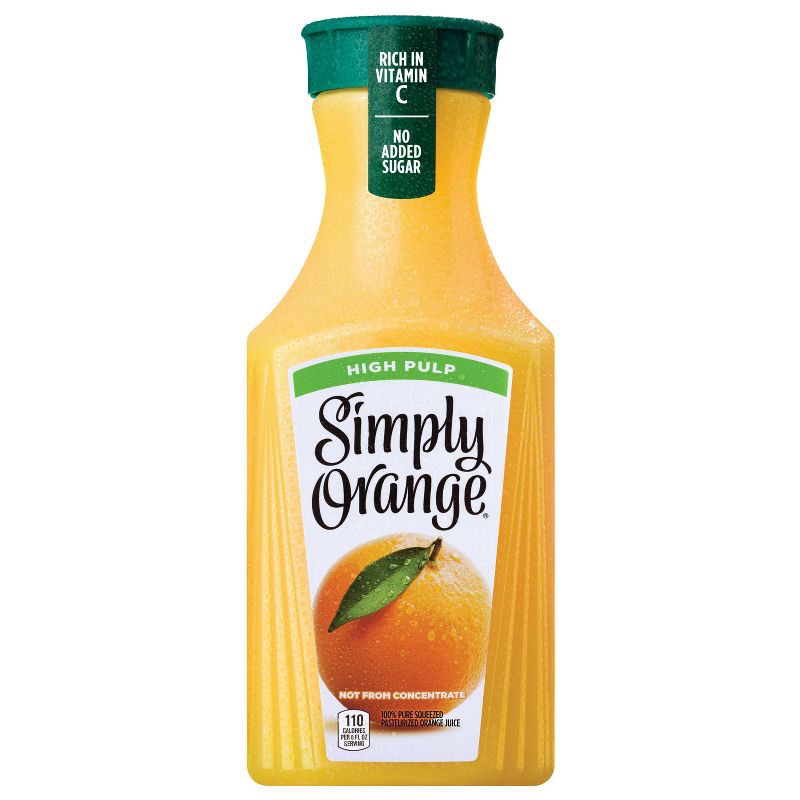 slide 1 of 10, Simply Beverages Simply Orange High Pulp Juice - 52 fl oz, 52 fl oz