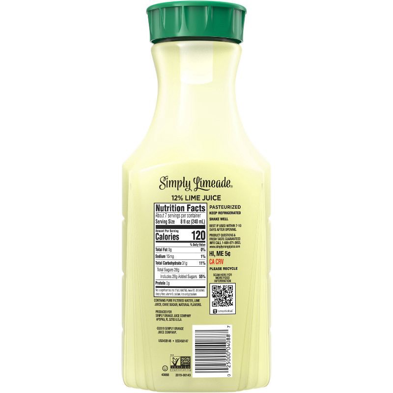 slide 5 of 10, Simply Beverages Simply Limeade - 52 fl oz, 52 fl oz