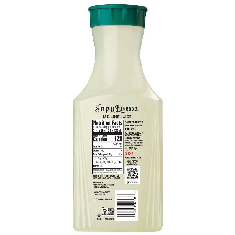 slide 6 of 10, Simply Beverages Simply Limeade - 52 fl oz, 52 fl oz