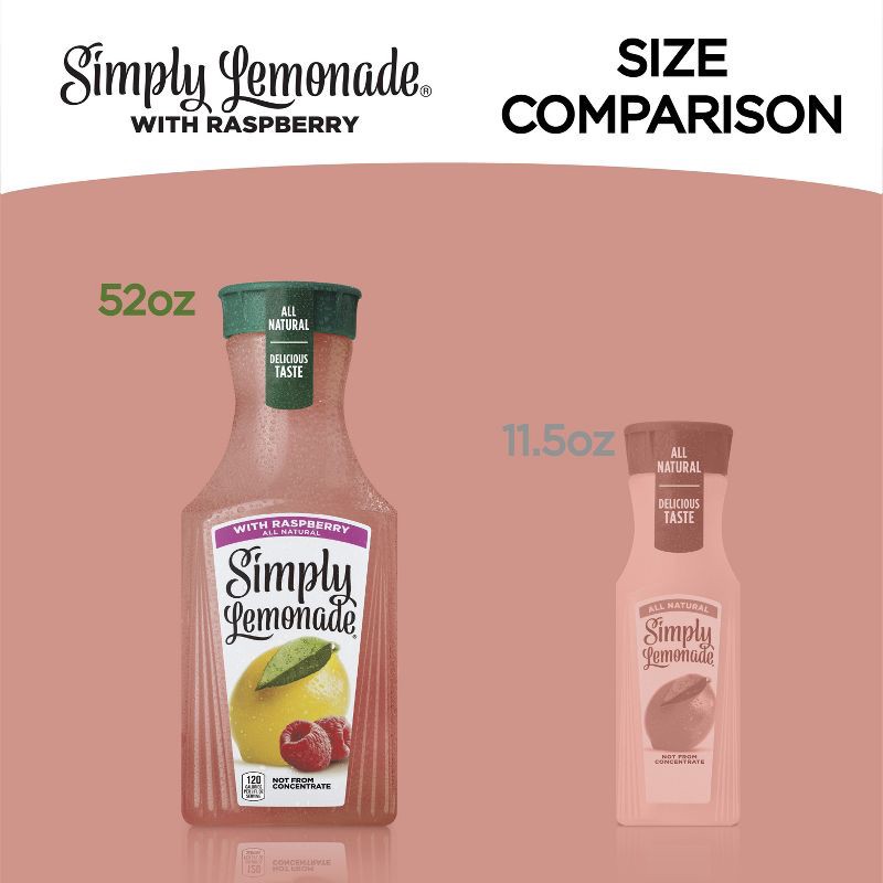 slide 5 of 8, Simply Beverages Simply Lemonade with Raspberry Juice - 52 fl oz, 52 fl oz