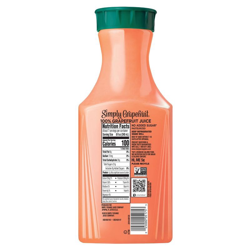 slide 4 of 15, Simply Beverages Simply Grapefruit Pulp Free Juice - 52 fl oz, 52 fl oz