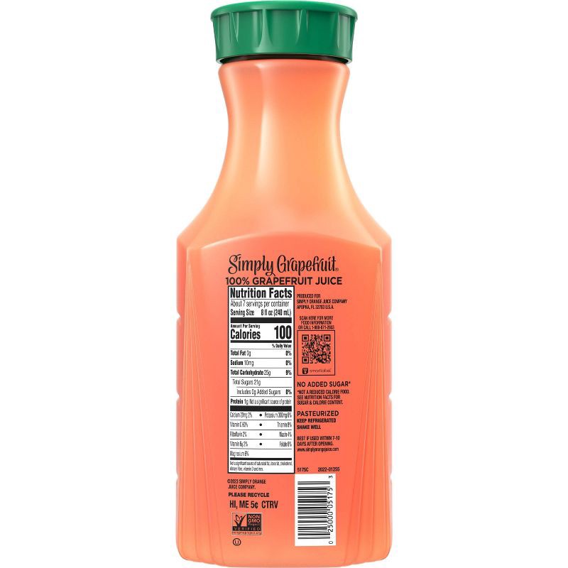 slide 7 of 15, Simply Beverages Simply Grapefruit Pulp Free Juice - 52 fl oz, 52 fl oz