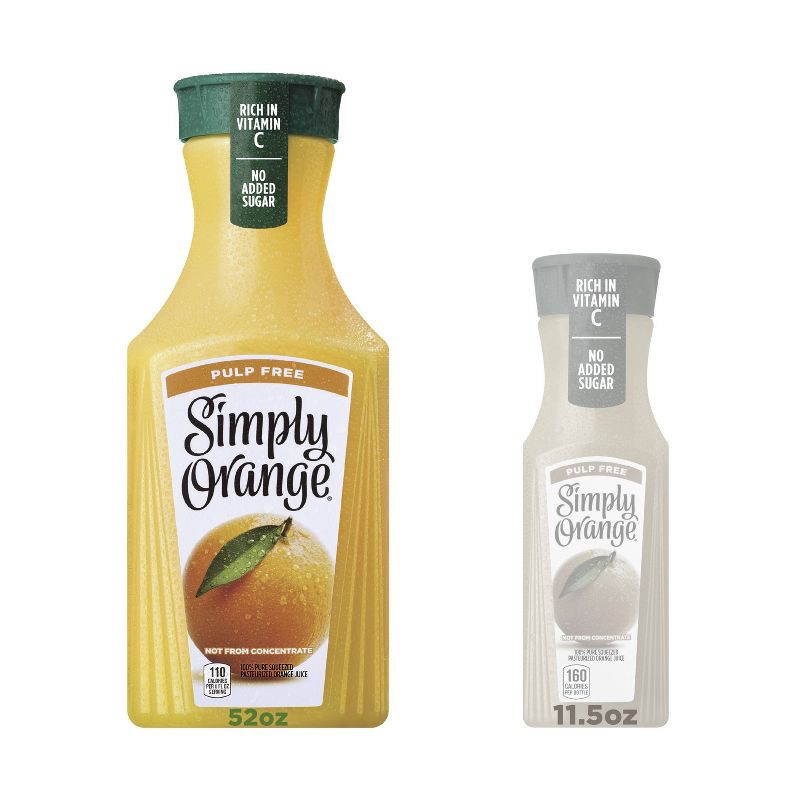 slide 10 of 10, Simply Beverages Simply Orange Pulp Free Juice - 52 fl oz, 52 fl oz