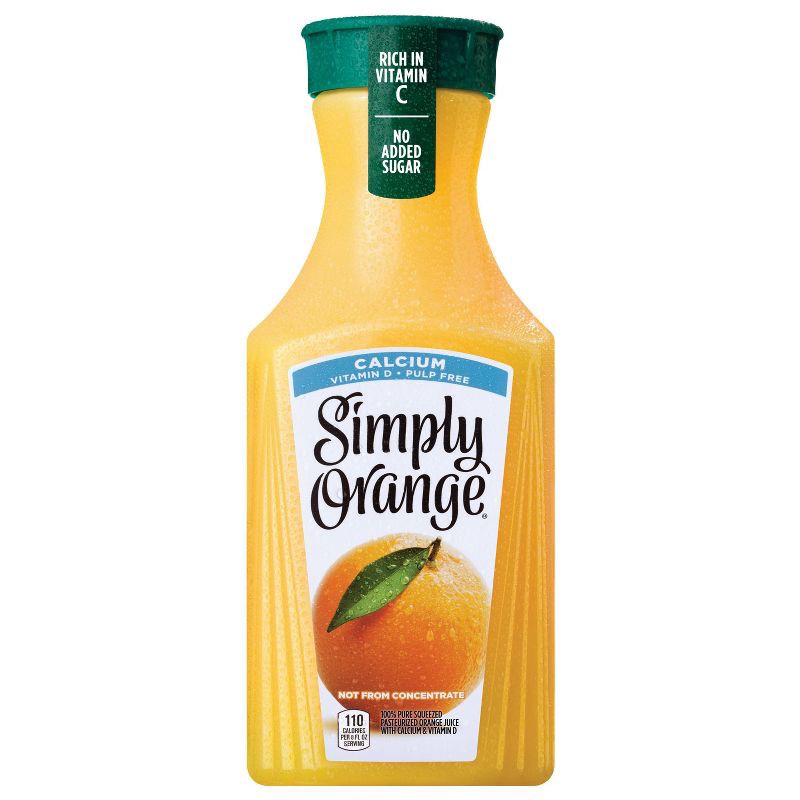 slide 1 of 11, Simply Beverages Simply Orange Pulp Free with Calcium & Vitamin D Juice - 52 fl oz, 52 fl oz