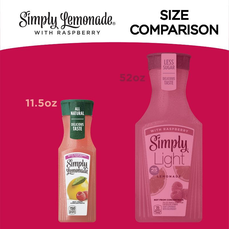 slide 5 of 11, Simply Beverages Simply Lemonade with Raspberry - 11.5oz, 11.5 oz