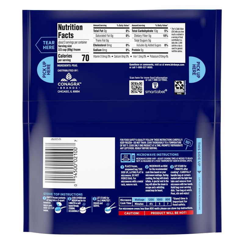 slide 4 of 6, Birds Eye Steamfresh Frozen Sweet Peas - 10oz, 10 oz