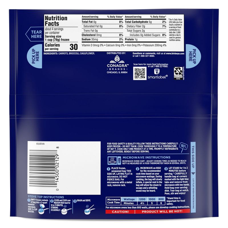 slide 2 of 7, Birds Eye Steamfresh Frozen Broccoli, Cauliflower & Carrots - 12oz, 12 oz