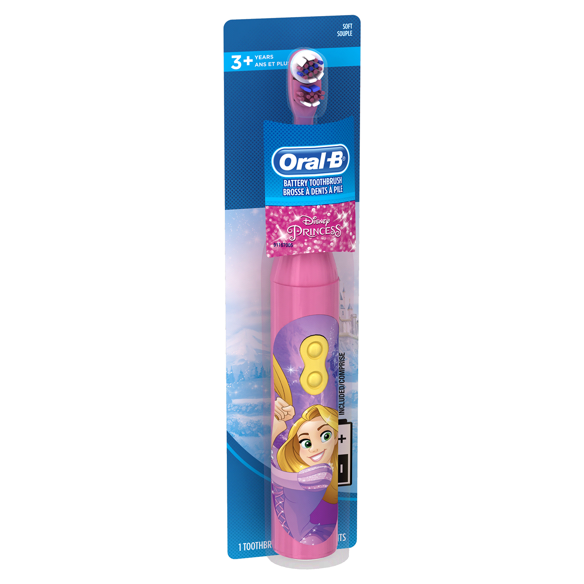 slide 2 of 5, Oral-B Kids' Battery Toothbrush featuring Disney Princess Soft Bristles for Kids 3+, 1 ct