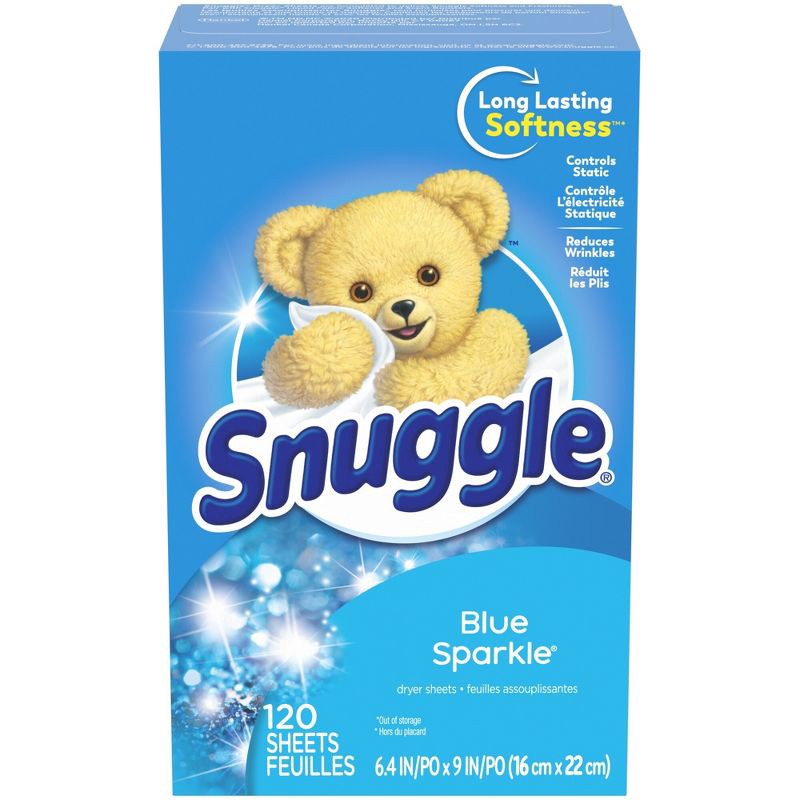 slide 2 of 10, Snuggle Blue Sparkle Fresh Scent Dryer Sheets - 120ct, 120 ct