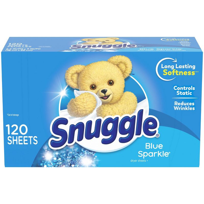 slide 1 of 10, Snuggle Blue Sparkle Fresh Scent Dryer Sheets - 120ct, 120 ct