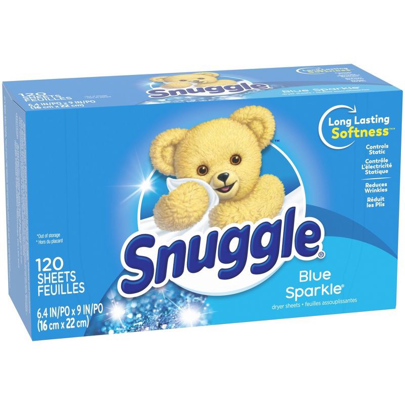 slide 10 of 10, Snuggle Blue Sparkle Fresh Scent Dryer Sheets - 120ct, 120 ct