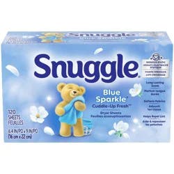 Snuggle Blue Sparkle Fresh Scent Dryer Sheets - 120ct